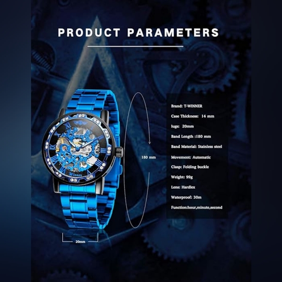 Cobalt Blue Men's Watch - Picture 2 of 9